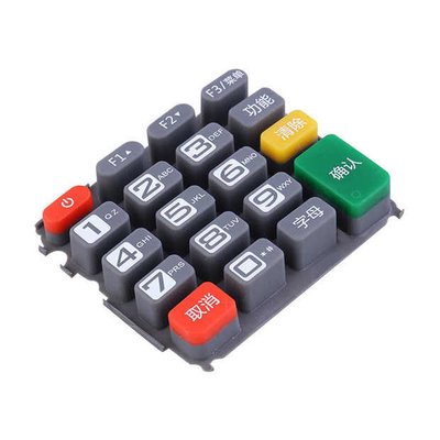 Pos Máquina teclado de silicona piezas de caucho y piezas de plástico a medida