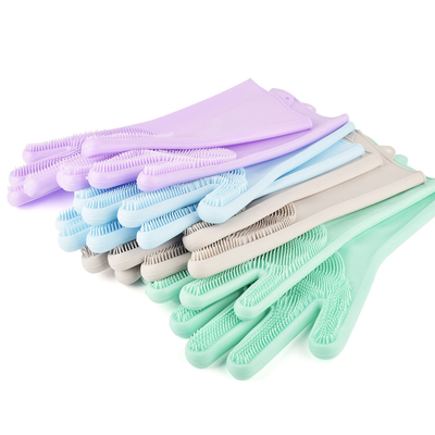 Herramientas de lavado de platos de cocina Accesorios Guantes de limpieza de silicona para el hogar