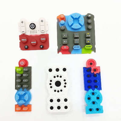 Diseño personalizado Impermeable P + R teclas de control de teclado de goma de silicona